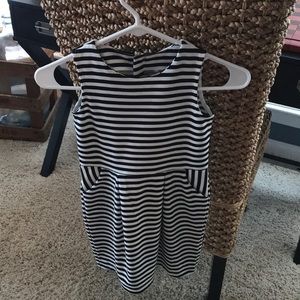 Adorable black & white striped dress!! Like new.